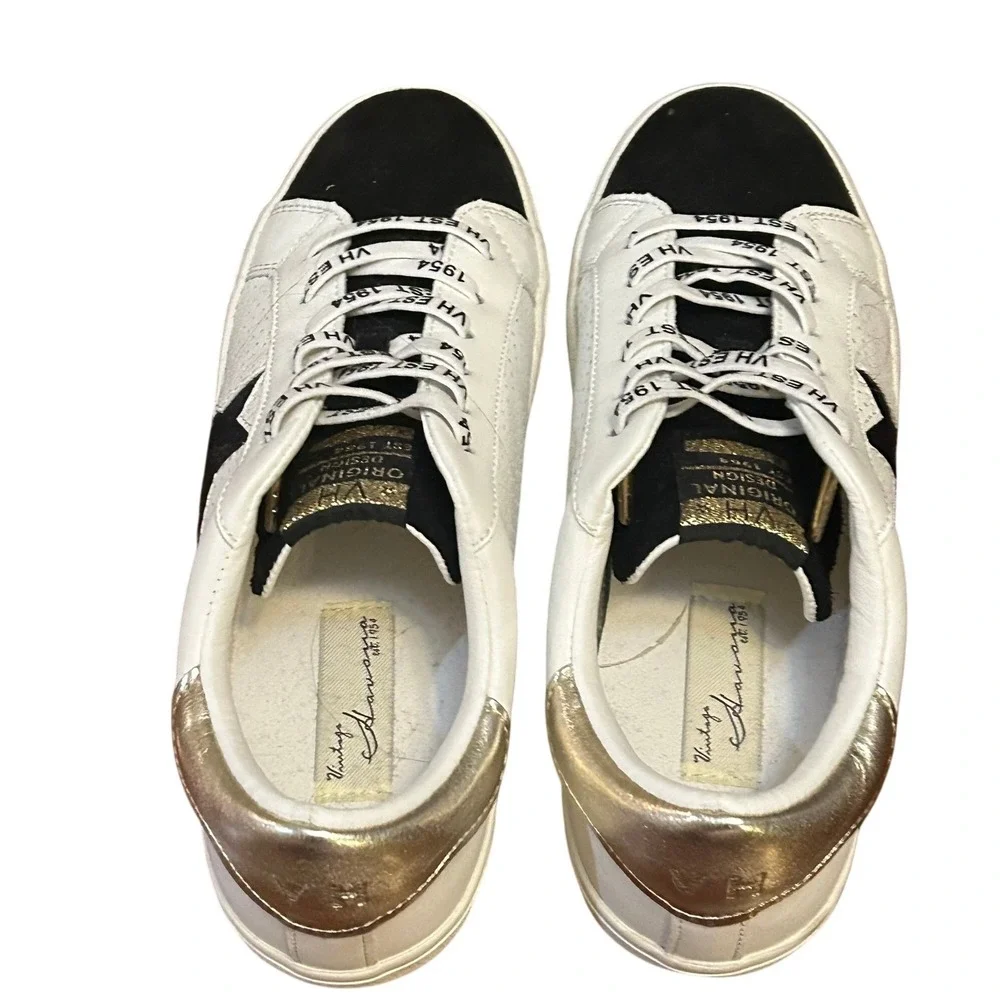 Vintage Havana Star Sneakers White Black Gold Fashion Casual Shoes Women's‎
